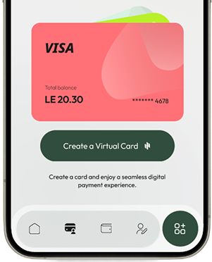 Secure online shopping with virtual cards illustration