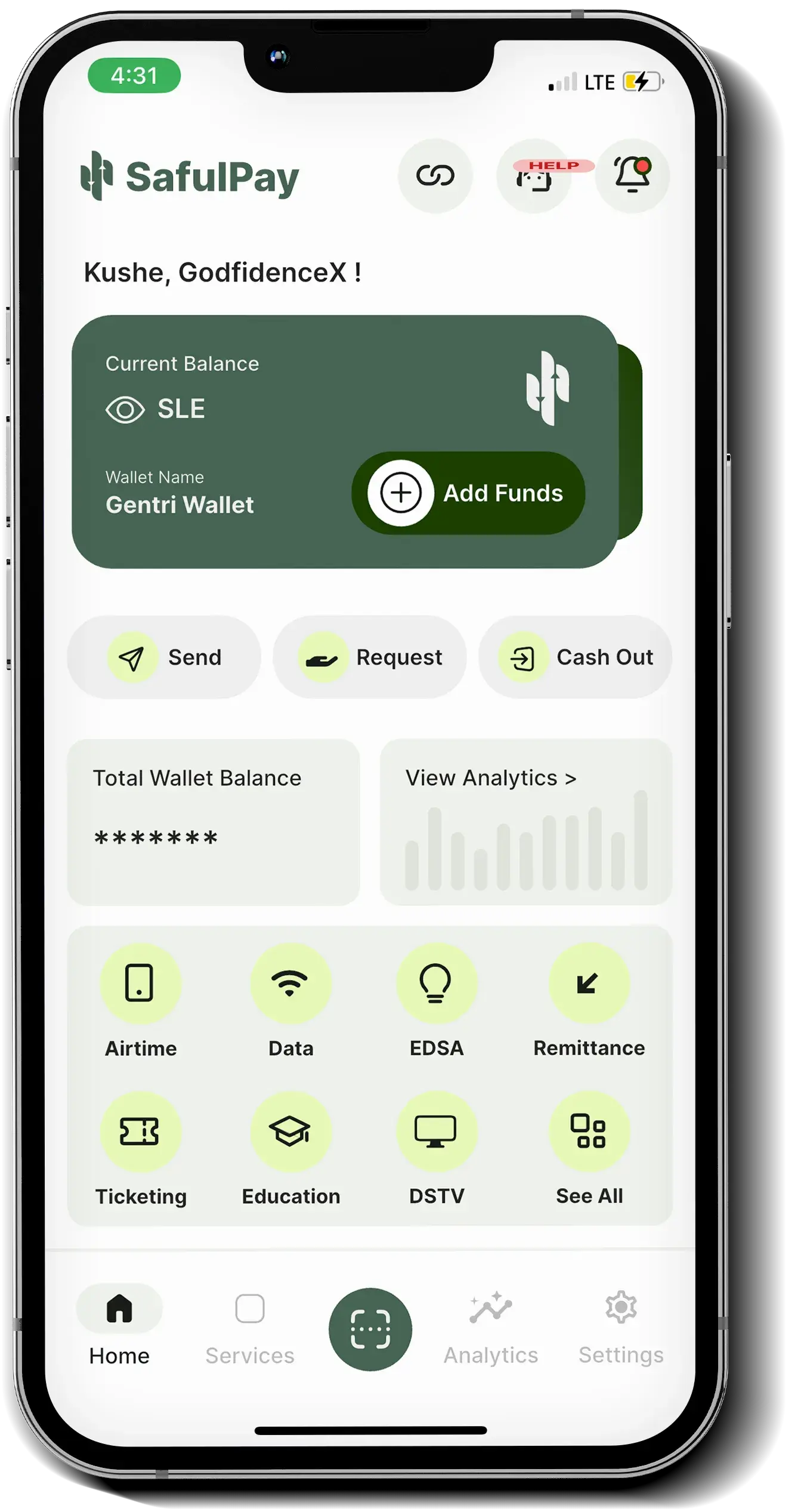 SafulPay app mockup
